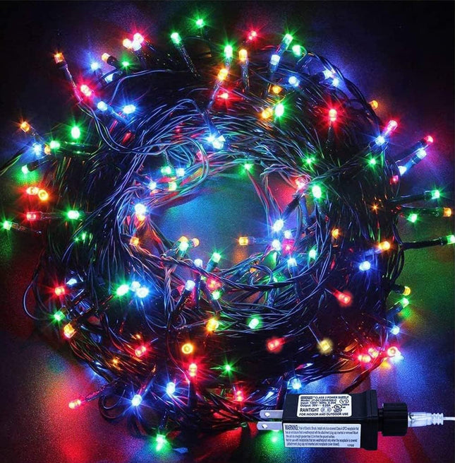 Christmas Indoor Tree Lights - 220 LEDs 82ft/25m Memory Function 8 Modes End-to-End Plug in Outdoor Waterproof Decorative Fairy Twinkle String Lights for Xmas Tree/Easter/Patio/Home/Room - Colorful