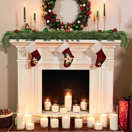 6ft Artificial Christmas Pine Garland, Real Touch Greenery Winter Garland Decor for Home, Fireplace, Wall, Porch, Table, Mantle, Indoor Outdoor Decoration