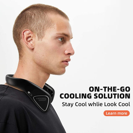 6000Mah Portable Neck Fan Rechargeable, Bladeless Operated Wearable Personal Fan With 3 Speeds, 360°Cooling Leafless Hanging Neck