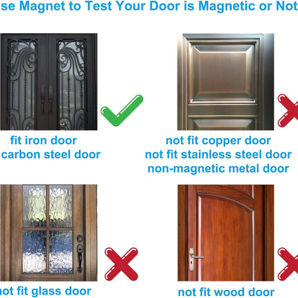 Magnetic Wreath Hanger for Front Door, Wreath Hook Wreath Holder for Metal Door - Pack of 2
