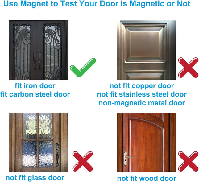 Magnetic Wreath Hanger for Front Door, Wreath Hook Wreath Holder for Metal Door - Pack of 2