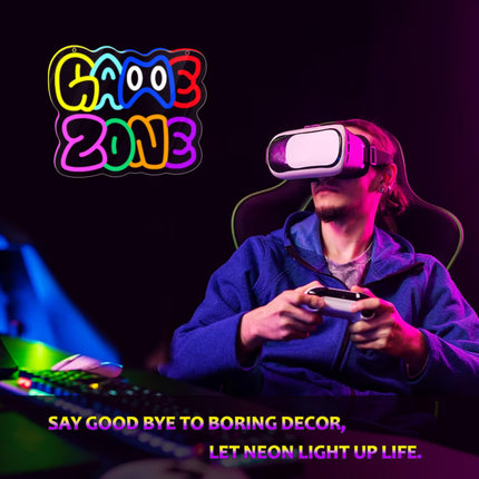Game Zone Neon Sign, LED Gamer Neon Signs for Room Decor, Dimmable Gaming Light up Sign for Teens, Boys, Kids, Birthdays, Christmas, Video Game Decor s for Wall, Bedroom(Game Zone)