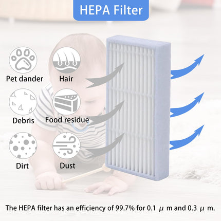 Vvhooy Parts Compatible With Mamnv Br150 Br151, Br150 Br151, Gttvo Br150Br151 Robot Vacuum, Robot Vacuum Accessories Kits 2 Hepa Filters 2 Mop Pads 4 Side Brushes