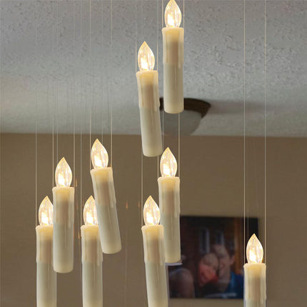 Short Candlesticks LED Taper Candle, Remote Candle Sticks Battery Operated Chandelier Flameless Candles with Clip Flickering Warm White Lights for Wedding Party Baroque Chandelier,4inches