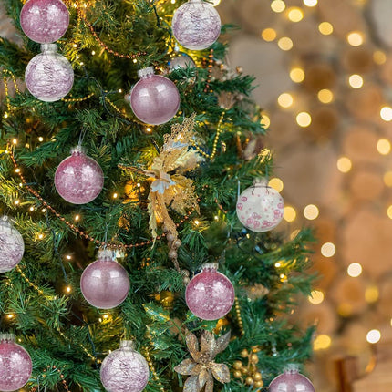 Christmas Ornaments Ball Christmas Tree Decorations Set Shatterproof Small Christmas Balls Ornaments with Hanging Loop for Holiday Party Wreath Xmas Tree Decor
