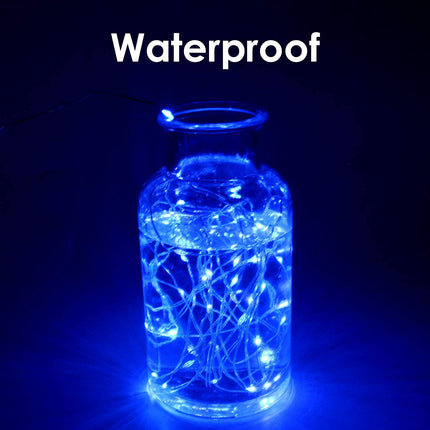 SANJICHA Blue Outdoor Solar String Lights, 2-Pack Each 72FT 200LED Super Bright Solar Lights Outdoor, Waterproof Copper Wire 8 Modes Solar Fairy Lights for Garden Patio Tree Party Wedding (Blue)