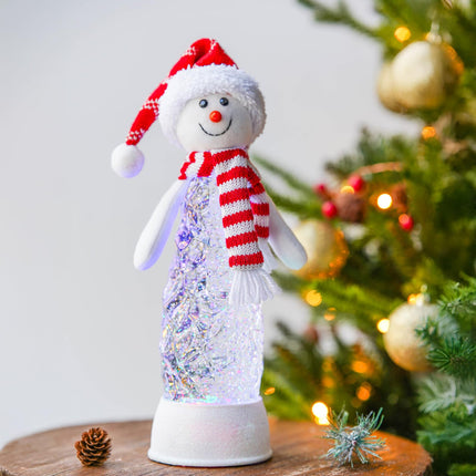LED Lighted Snowman Swirling Glitter Musical Water Lantern Christmas Snow Globe Home Decoration and , Battery Operated or USB Powered