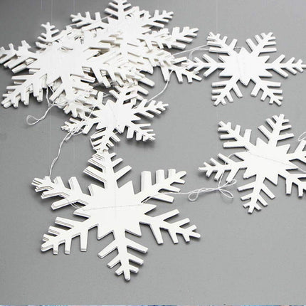 OuMuaMua Winter Christmas Hanging Snowflake Decorations, 12PCS 3D Large Silver Snowflakes & 12PCS White Paper Snowflakes Hanging Garland for Christmas Winter Wonderland Holiday Year Party Home