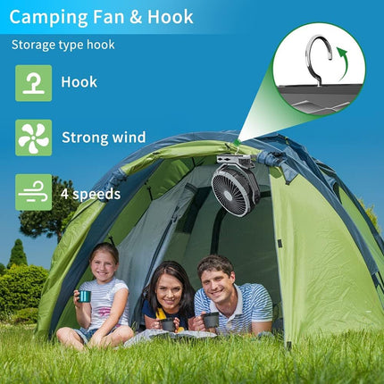 Golf Cart Fan10000Mah Portable Clip On Fan Rechargeable Battery Operated, 8 Inch Ventilador Portatil Recargable With Reinforcer