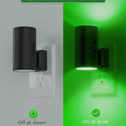 L LOHAS LED Night Light, Christmas Night Light, Night Lights Plug into Wall, Green Night Light with Light Sensor, Dimmable Night Lights Decorative for Holiday, Home Decor, Party Decor, 2 Pack