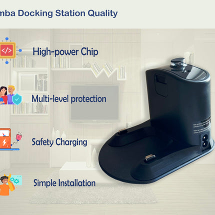 Roomba Charger Base, Dentsing Roomba Charger, Roomba Charging Dock, Compatible With Roomba Docking Station Roomba E5 E6 I1 I3 I4 I6 I7 I8 500 600 700 800 900 Series Robots 17064 17170 4452369 Adfn1