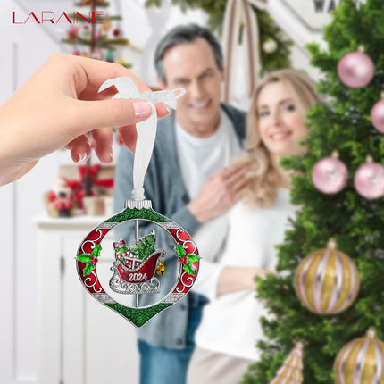 Laraine Christmas Tree Ornaments – Decorative Rotating Hanging Pendant of Car Charm Holiday Rotatable Keepsake Home Decor (Sleigh ())