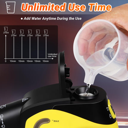 Handheld Steam Cleaner, Kiato Steamer With Lock Button For Hands, 120℃ Continuous Steam, Unlimited Use Time, For Cleaning Home Furniture Upholstery Sofa Grout Tile