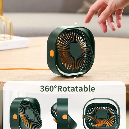Uniqus Small Usb Desk Fan,3 Speeds Portable Table Fan, 4 Inch Personal Mini Fan,Small Cooling Fan By Usb Plug In, 360°Rotatable