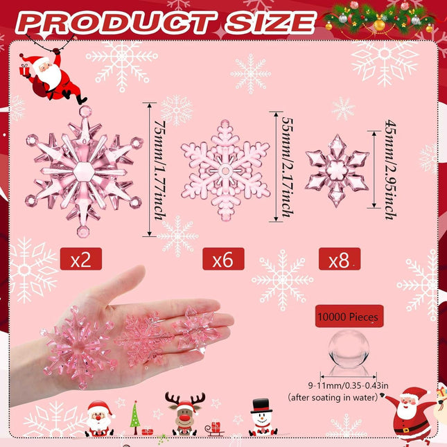 10102 Pieces Christmas Vase Filler Decorations for Floating Candle Faux Pearls Beads Pearl Party Garland for Vases Filler Wedding Centerpiece Christmas Party Decor