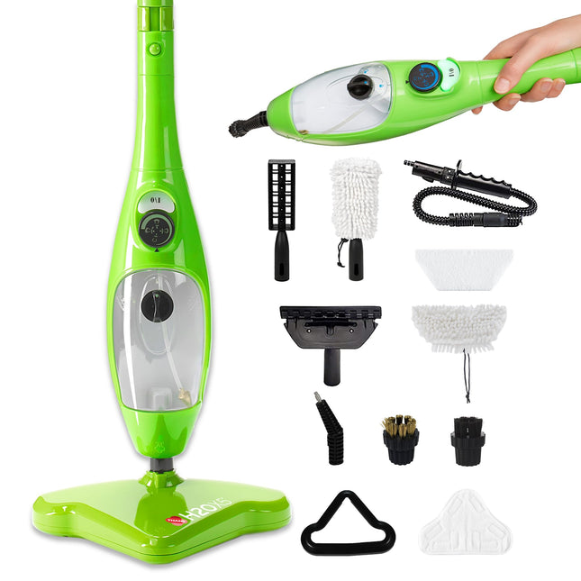 H2O X5 Steam Mop And Handheld Steam Cleaner For Cleaning Hardwood And Kitchen Tile Floors, Grout Cleaner, Upholstery Cleaner And Carpets