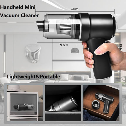 Handheld Car Vacuum Cleaner,Mini Car Vacuum Cordless Rechargeable Dust Busters,Portable Vacuum Cordless 6000Pa 120W High Power,3 In1 Blowing & Suction Vacuum Cordless For Car,Home, Office
