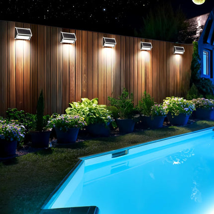 Solar Outdoor Deck Lights: 10Pack 30Led Fence Solar Step Outside Lights Waterproof,Stainless Steel Outdoor Stair Fence Porch Ligh