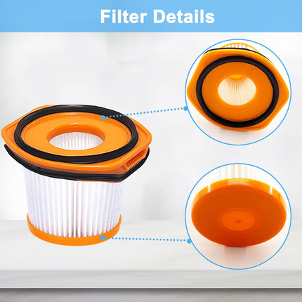 8 Pack Vacuum Filter For Shark Ws620 Ws632 Ws630 Filter,Combatible With Shark Wandvac System Ws633 Ws632Rgbrn Ws632Pkbrn Ws632Gnbrn Ws632Gdbrn Ws632Blbrn, To Part Xffwv360