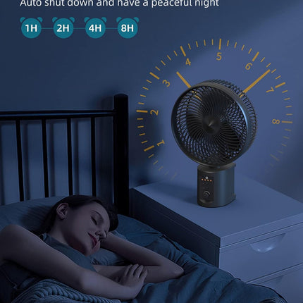 10 Portable Pedestal Fan, 10000Mah Rechargeable Table Fan With 7 Speeds, Oscillating Standing Fan With Timer For Bedroom, Office