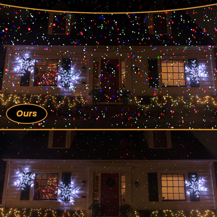 Christmas Laser Lights Outdoor, RGB (Red, Green, Blue) Christmas Light Projector, Brighter Projection Lights for Christmas, Holidays, and Parties (Red and Green and Blue)