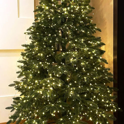 LED Plug in Fairy String Lights 100FT Waterproof Warm White String Lights 300 LED Remote Control for Living Bed Room, Backyard, Patio, Garden, Porch, Wedding or Christmas Decorating