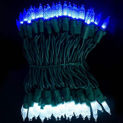 Joiedomi 70 LED Christmas Lights Outdoor,23.6FT Christmas Tree Lights Indoor, 52.2FT Fairy Lights Connectable Green Wire LED String Lights for Xmas Tree Decorations Holiday(Blue & White)