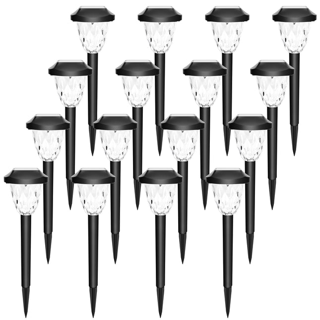 Solar Outdoor Lights, Bright Solar Christmas Lights Outdoor with Great Pattern, Waterproof Auto On/Off Solar Lights for Outside Garden Walkway Driveway Yard Pathway(16 Pack)