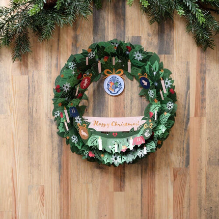 Lovepop Harry Potter Happy Christmas Wreath, 12" L x 12" W x 2" D, Christmas Decoration, Handmade Paper Wreath, Handmade Paper for Her, Handmade Paper for Him