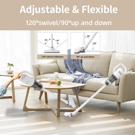 Cordless Vacuum Cleaner, Handheld Stick Small Lightweight Vacuum For Home Pet Hair Hardwood Floor Cat Litter Area Rug Cleaning