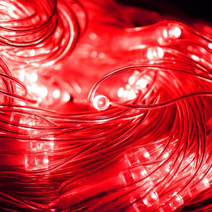 Net Light Christmas Lights Red, Tree Mesh Lights Outdoor Plug in Hanging String Lights for Xmas, Halloween, Garden, Walkway, Bushes Decor-9.8ft x 6.6ft(Red)