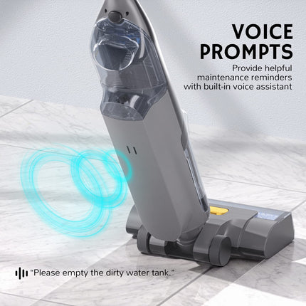 Airthereal Vactide V1 Wet Dry Vacuum Cleaner, 700Ml Clean Water, 500Ml Dirty Water Tank, Gray