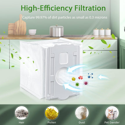 8 Pack Vacuum Dust Bag For Lg Cordzero Allinone Cordless Cleaner A939Kbgs, A938Kbgs, A937Kgms And A949Ktms, Dirt Disposal Vacuum Bags Compatible With Lg Allinone Tower