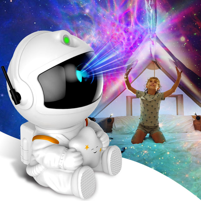 Astronaut Galaxy Projector, Star Projector Galaxy Light, Night Light for Kids, Nebula Ceiling LED Lamp, Room Decor, with Timer and Remote, s for Christmas, Valentine's Day, Birthdays