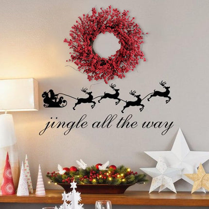 TEMPUS 20" Christmas Wreath, Red Berry Artificial Wreath, Handmade Front Door Wreath， for Christmas Decoration Home Indoor Outdoor Wall Window Farmhouse Holiday Winter …