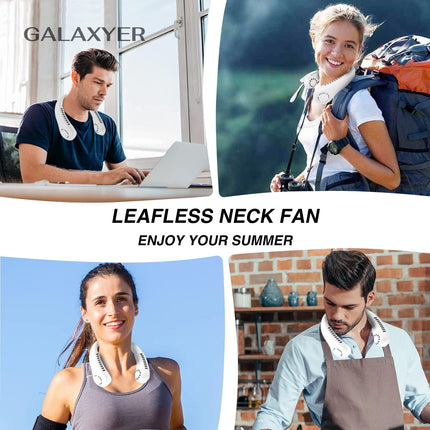 Neck Fan With Screen Display And 5 Speeds Levels, Usb Rechargeable Bladeless Cooling Fan, Quiet Neck Cooler Personal Hanging