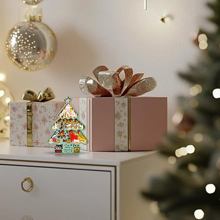 FNYDOX LED Christmas Decorations, Wooden Christmas Tree Statue for Presents, Christmas Tree Figurine for s, Modern Christmas Tree Sculpture Decor Wall Art, Original Craft Christmas Tree Ornament