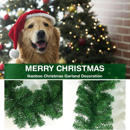 9 Feet Christmas Garland 260 Branches Xmas Artificial Decorations for Doors Stairs Fireplace