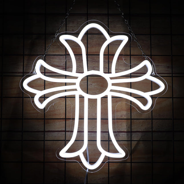 Gothic Cross Neon Sign Led Crucifix Sign Christian Room Decor Sign Gothic Hanging Neon Light For Bedroom Living Room Dorm Office Home Decor Birthday Christmas s