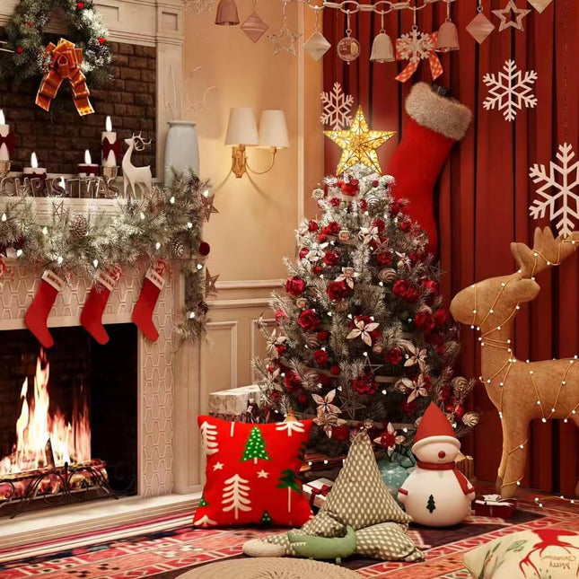 Christmas Star Tree Topper 3D Star Tree Topper 9.5In Metal Hollow Designed Built-in 10 Bulbs String Lights for Indoor Office Christmas Year Holiday Tree Decoration