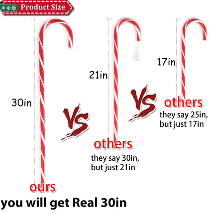 35" Christmas Candy Cane Lights -12 Pack 8 Modes,30V LED Candy Cane Lights Christmas Decor, Outdoor Christmas Decorations, for Yard Lawn Garden or Pathwayn