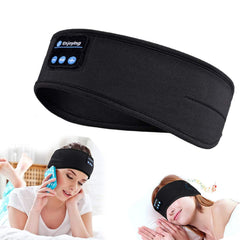 Sleep Headphones Bluetooth Headband,Upgrage Soft Sleeping Wireless Music Sport Headbands, Long Time Play Sleeping Headsets with Built in Speakers Perfect for Workout, Running, Yoga (Black)