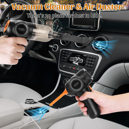 Car Vacuum Cleaner, Cordless Handheld Vacuum, 9000 Pa Portable Mini Vacuum With Multinozzles, Rechargeable 2In1 Car Vac & Air Blower For Carcomputerkeyboarddeskhomepetsewing Machine