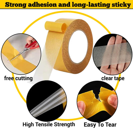 0.7in X 33FT Double-Sided Tape - Super Strong Adhesive & Easy To Remove - Multi-Purpose Use - For Home Office & Crafts - Suitable for Everyone - Great Gift for DIY Enthusiasts
