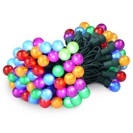 Christmas Lights Outdoor 19Ft 70 LED Chritmas Globe String Lights with Pearlized Glass Bulb UL Christmas Tree Lights for Tree Decor