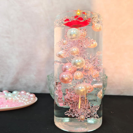 10102 Pieces Christmas Vase Filler Decorations for Floating Candle Faux Pearls Beads Pearl Party Garland for Vases Filler Wedding Centerpiece Christmas Party Decor
