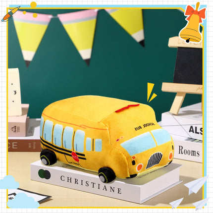 Shappy Back to School Tree Topper 10'' School Bus Plush Tree Decoration Teacher Appreciation Tree Ornaments for Back to School Party Decoration First Day of School Party Indoor Outdoor