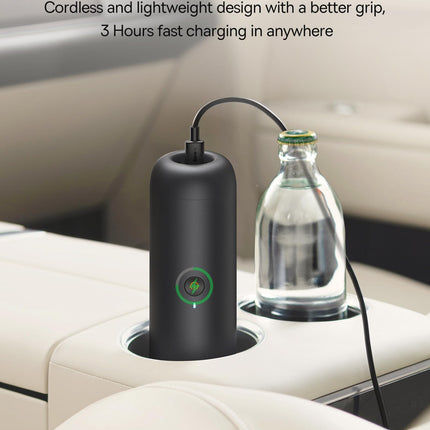 Updated Car Vacuum Portable Cordless, Baseus 12Kpa Handheld Car Vacuum Cleaner With Usb C Fast Charging, Single Touch Empty, Multifunction Air Blower Inflator Pump For Car, Swim Rings, Air Mattress