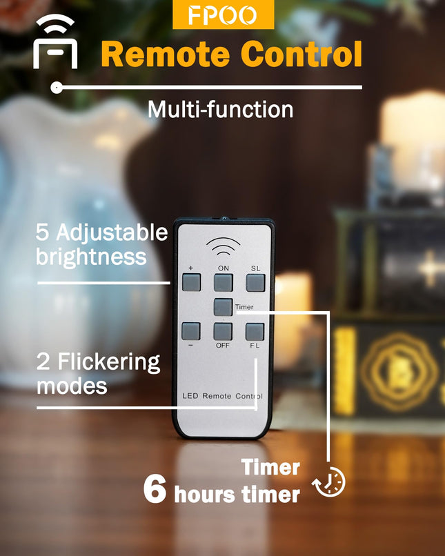 LED Tea Lights Rechargeable Candles with USB Charging Cable, 6 PCS Votive Tea Light with Remote, Flameless Flickering Warm White Tealights Candle for Halloween, Pumpkin Light, Christmas Decoration
