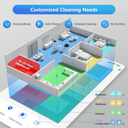 Tikom Robot Vacuum And Mop, L8000 Laser Lidar Navigation Robotic Vacuum, 3000Pa Suction, 150Mins Max, 45Db, 14 Nogo Zones, 20 Virtual Walls, Selfcharging, Good For Pet Hair, Carpet, Hard Floor